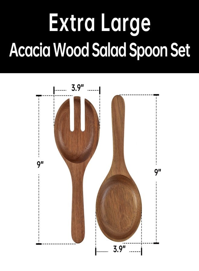 KITEISCAT Extra Large Elegant Ceramic Oval Salad Bowl Set with Premium Acacia Wood Salad Serving Utensils - Large Capacity, Stylish and Practical, Kitchen Must-Have - Image 3